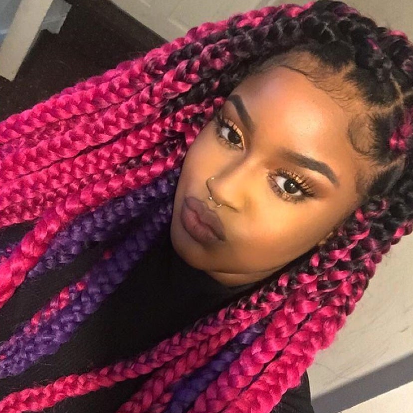 25 Beautiful Black Women Show Us How To Slay In Jumbo Braids
